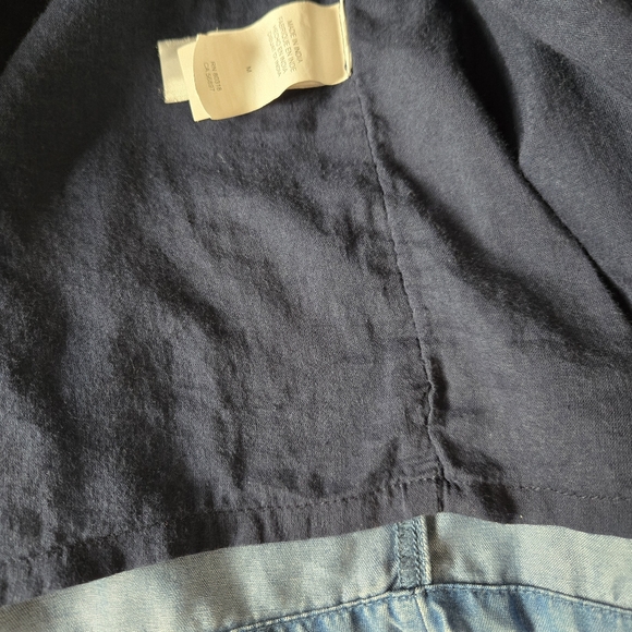 Lucky Brand Blue Embroidered Boho Denim Style Cardigan Jacket Women’s Size M - Picture 12 of 15